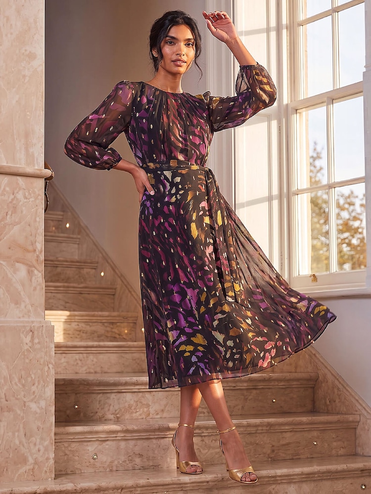 Buy Roman Black Printed Side Tie Dress from Next USA
