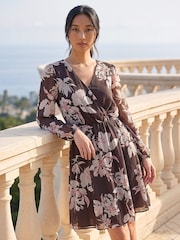 Платье с запахом и цветочным принтом Roman Petite - Изображение 1 4