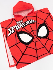 Vanilla Underground Red 100% Cotton Spider-Man Character Towel Poncho - Image 2 of 5