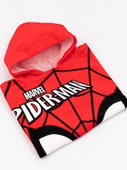 Vanilla Underground Red 100% Cotton Spider-Man Character Towel Poncho - Image 3 of 5