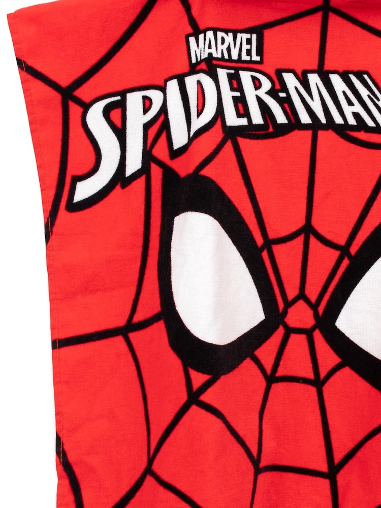 Vanilla Underground Red 100% Cotton Spider-Man Character Towel Poncho - Image 5 of 5