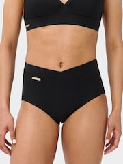 Sweaty Betty Black Wrap Front High Waist Bikini Briefs - Image 2 of 6