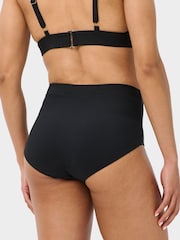 Sweaty Betty Black Wrap Front High Waist Bikini Briefs - Image 3 of 6