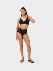 Sweaty Betty Black Wrap Front High Waist Bikini Briefs - Image 4 of 6