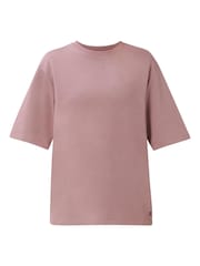 Sweaty Betty Purple Elevated Cotton Longline T-Shirt - Image 6 of 6