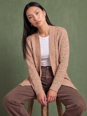 Naturlig - Roman Pointelle-cardigan Med belte - Bilde 1 av 4