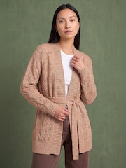 Naturlig - Roman Pointelle-cardigan Med belte - Bilde 2 av 4