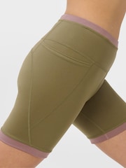 Sweaty Betty Green Power Colourblock 6" Shorts - Image 3 of 8