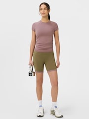 Sweaty Betty Green Power Colourblock 6" Shorts - Image 4 of 8