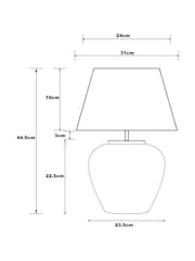 Grey Lydford Small Table Lamp - Image 4 of 5