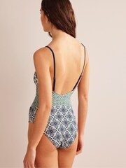 Boden Blue Gathered Cut-Out Swimsuit - Image 3 of 7