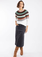 Weird Fish Black Juda Denim Skirt - Image 2 of 8
