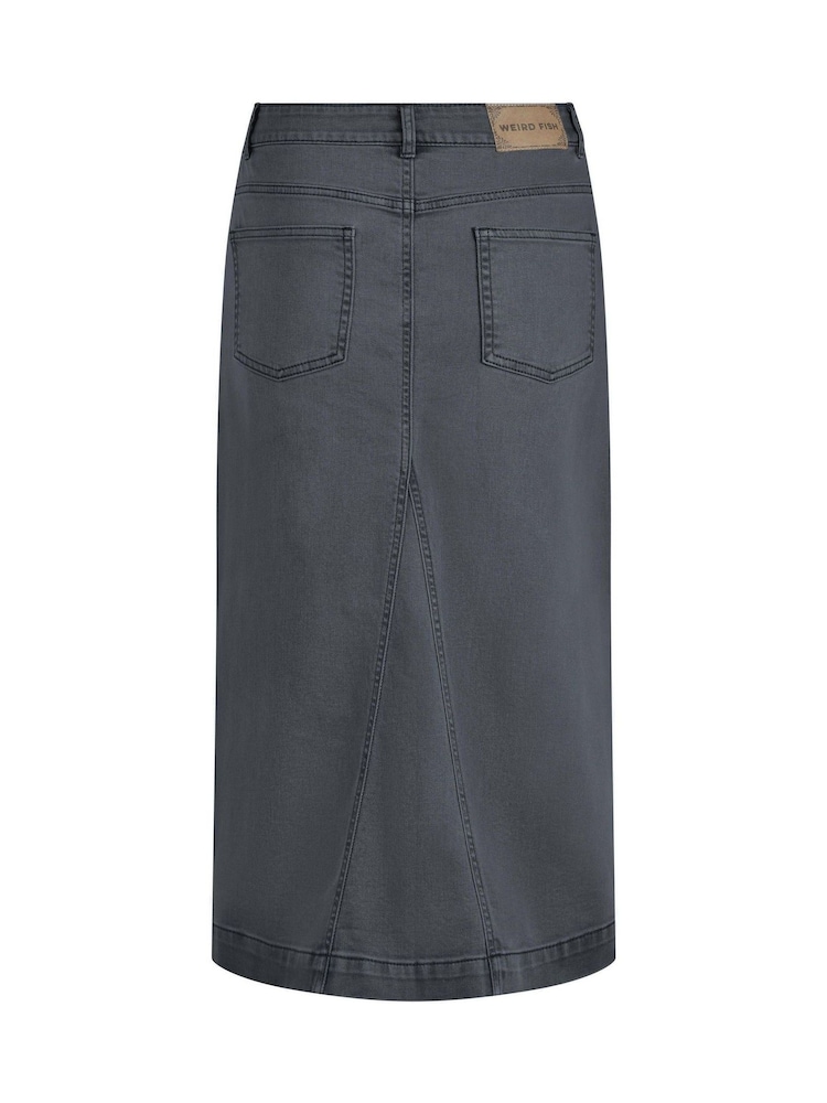 Weird Fish Black Juda Denim Skirt - Image 8 of 8 Weird Fish Black Juda Denim Skirt - Image 8 of 8