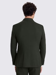 MOSS Green Slim Fit Flannel Double Breasted Suit Jacket - Image 3 of 4
