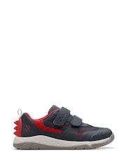 Clarks Blue Wide Fit (G) Steggy Tail Kids Shoes - Image 1 of 7