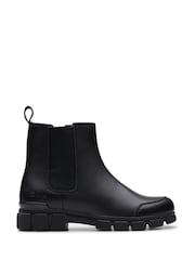 Clarks Black Standard Fit (F) Leather Waterproof Evyn Chelsea Boots - Image 1 of 7