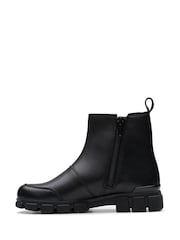 Clarks Black Standard Fit (F) Leather Waterproof Evyn Chelsea Boots - Image 2 of 7