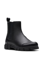Clarks Black Standard Fit (F) Leather Waterproof Evyn Chelsea Boots - Image 3 of 7