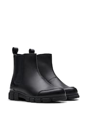 Clarks Black Standard Fit (F) Leather Waterproof Evyn Chelsea Boots - Image 4 of 7