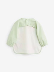 Sage Green Vegetables Baby Weaning And Feeding Sleeved Bibs - Image 2 of 4