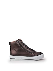 Коричневый - Moda in Pelle Annaken High Top Chunky Lace-Up Leather Trainers - Image 1 of 4