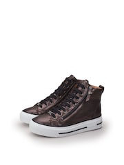 Коричневый - Moda in Pelle Annaken High Top Chunky Lace-Up Leather Trainers - Image 2 of 4