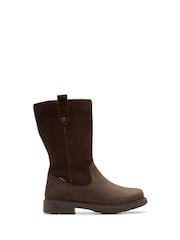 Clarks Brown Astrol Zip Boots - Image 1 of 7