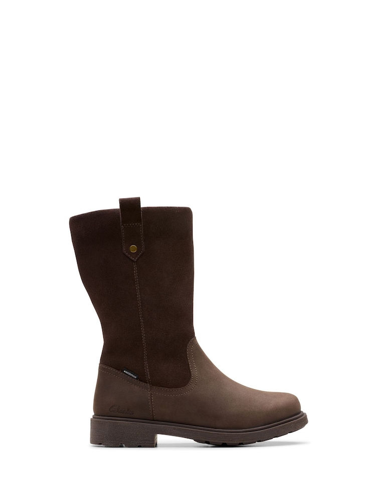 Clarks Brown Astrol Zip Boots - Image 1 of 7