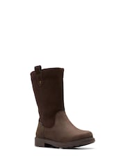 Clarks Brown Astrol Zip Boots - Image 3 of 7