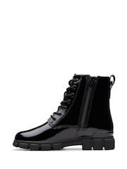 Clarks Black Standard Fit (F) Patent Evyn Charm Boots - Image 2 of 7
