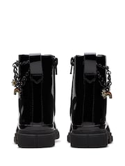 Clarks Black Standard Fit (F) Patent Evyn Charm Boots - Image 5 of 7