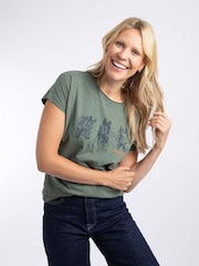 Weird Fish Sketchy Horse Front Print Cotton Graphic T-Shirt - صورة 1 من 6