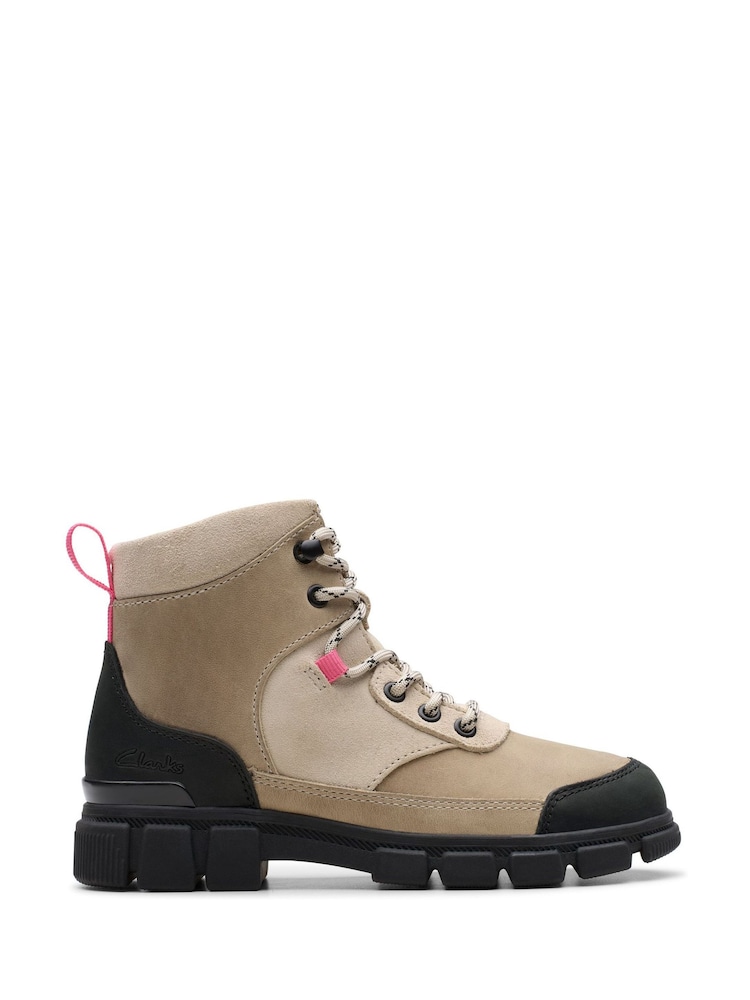 Clarks White Standard Fit (F) Evyn Hike Boots - Image 1 of 7