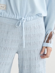Blå - Tekstureret Brede bukseben Bukser - Billede 5 af 8