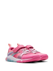 Clarks Pink Standard Fit (F) Tidal Star Trainers - Image 4 of 8
