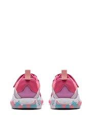 Clarks Pink Standard Fit (F) Tidal Star Trainers - Image 6 of 8