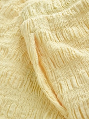 Yellow Textured Wide Leg Trousers - Image 5 of 6