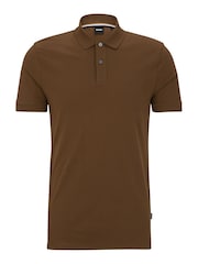 BOSS Brown Paddy Polo Shirt - Image 1 of 5