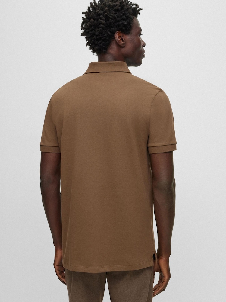 BOSS Brown Paddy Polo Shirt - Image 2 of 5