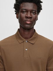 BOSS Brown Paddy Polo Shirt - Image 4 of 5