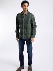 Weird Fish Green Lando Long Sleeve Check Shirt - Image 3 of 6