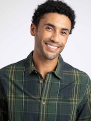 Weird Fish Green Lando Long Sleeve Check Shirt - Image 4 of 6