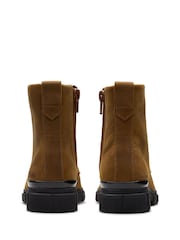 Clarks Clatks Tan Standard Fit (F) Older Kids Evyn Top Boots - Image 5 of 7