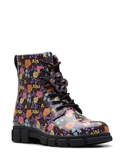 Clarks Floral Standard Fit (F) Older Kids Evyn Top Boots - Image 3 of 7