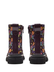 Clarks Floral Standard Fit (F) Older Kids Evyn Top Boots - Image 6 of 7