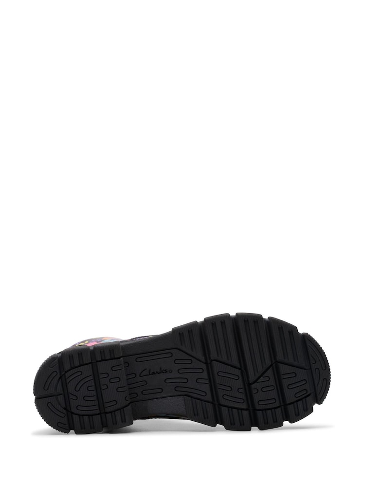 Clarks Floral Standard Fit (F) Older Kids Evyn Top Boots - Image 7 of 7