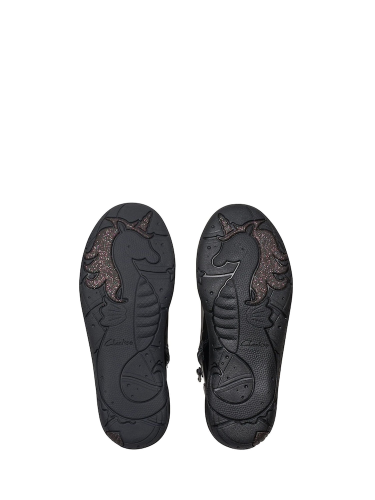 Clarks Black Standard Fit (F) Relda Glow Boots - Image 8 of 8