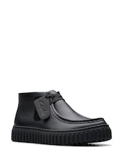 Clarks Black Standard Fit (F) Leather Tor Hill Boots - Image 7 of 7