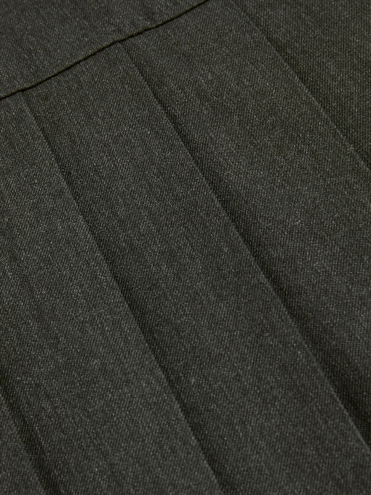 Grey Longer Length Regular Waist Pleated School Skirts 2 Pack (3-16yrs) - Image 3 of 4
