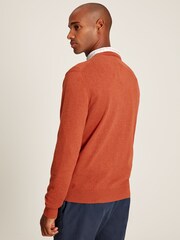 Joules Jarvis Orange Cotton Crew Neck Jumper - Image 2 of 7